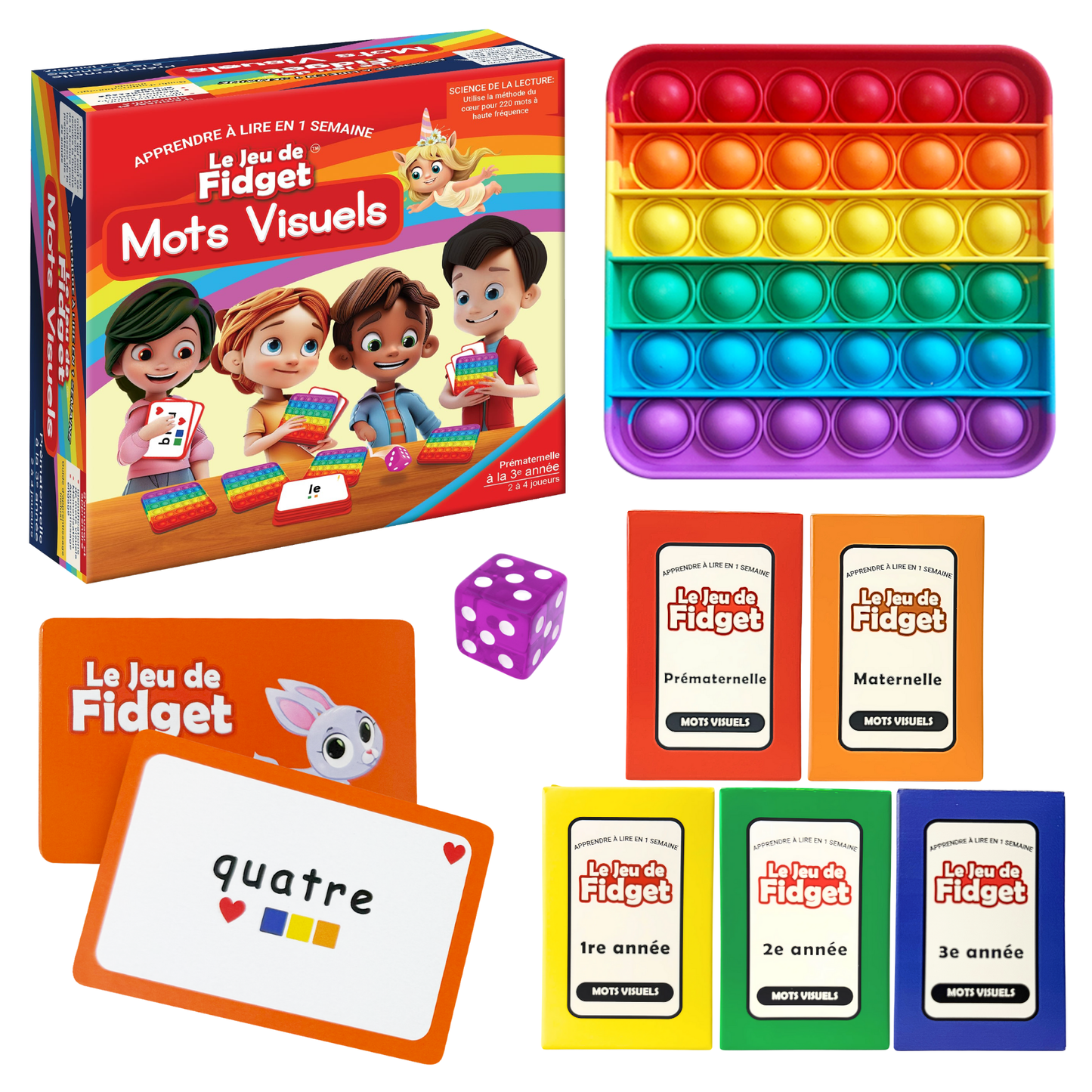 The Fidget Game French: Le Jeu de Fidget Mots Visuels.