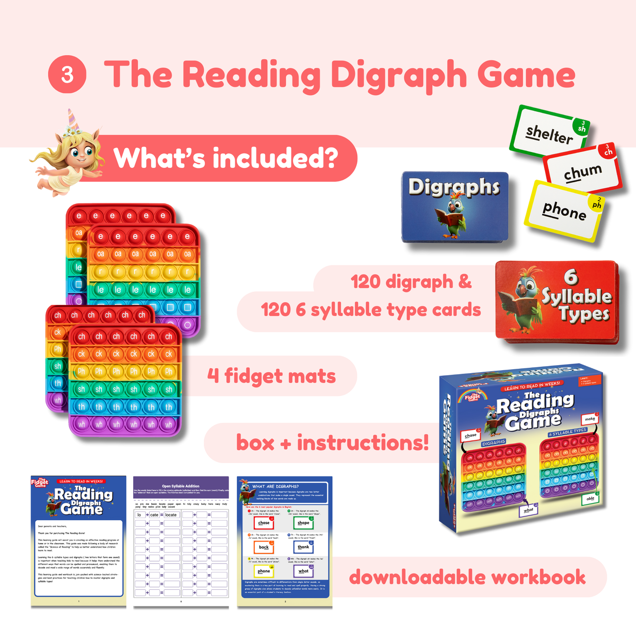 Sight Words + The Reading Digraphs Game.