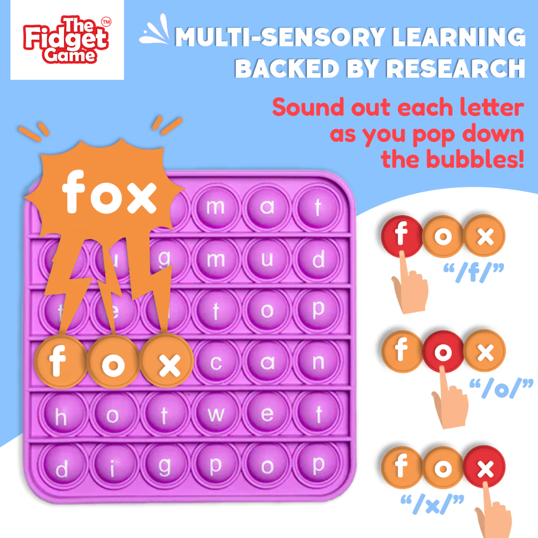 .6 Extra CVC Fidget Mats (Word Pop)