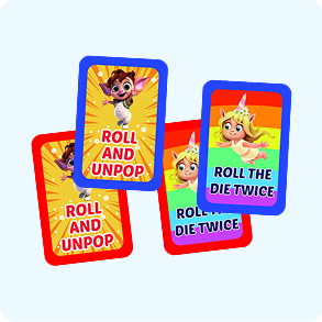 8 unicorn and 8 gremlin cards