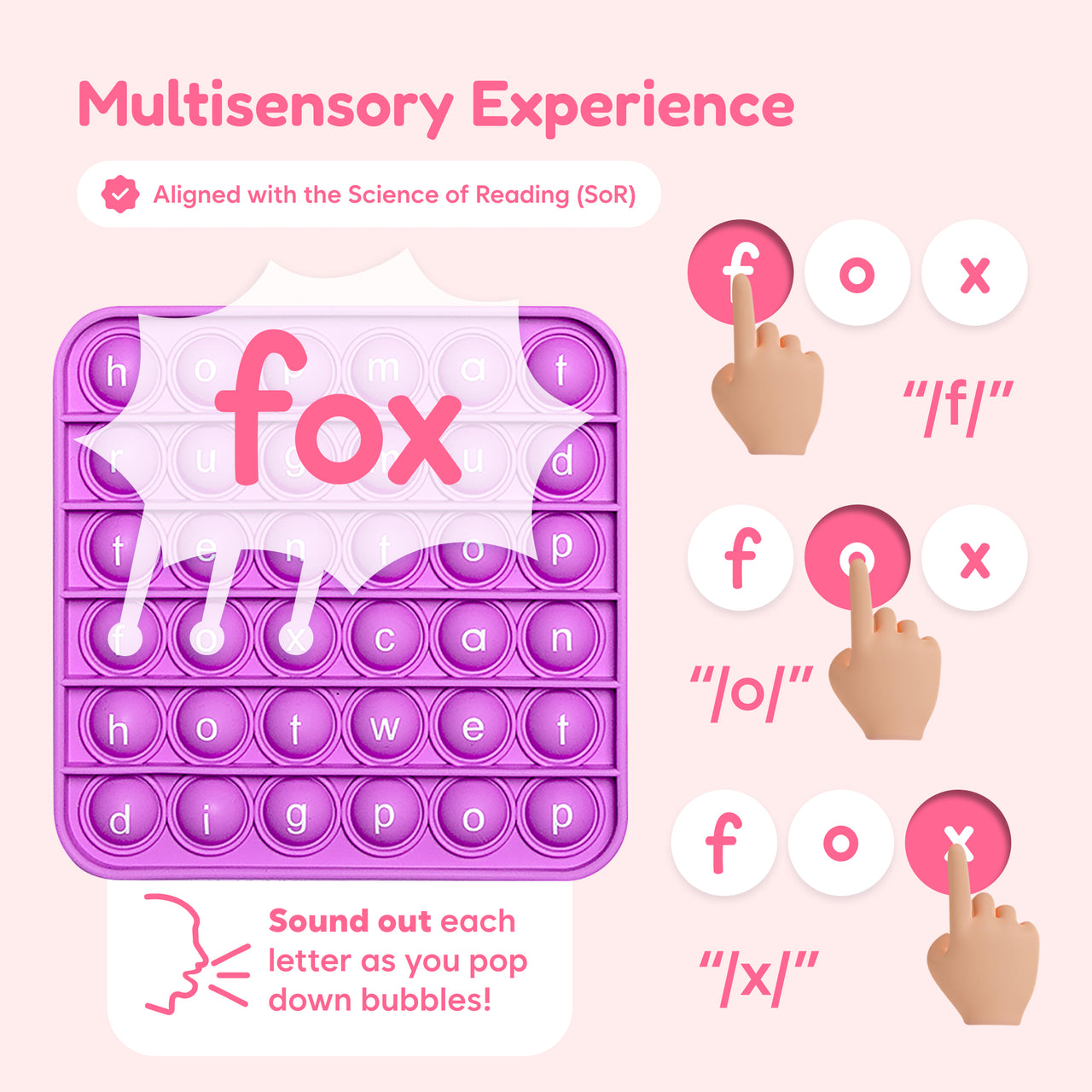 6 Extra CVC Fidget Mats (Word Pop).