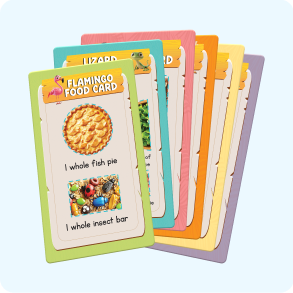 6 Animal Food Cards