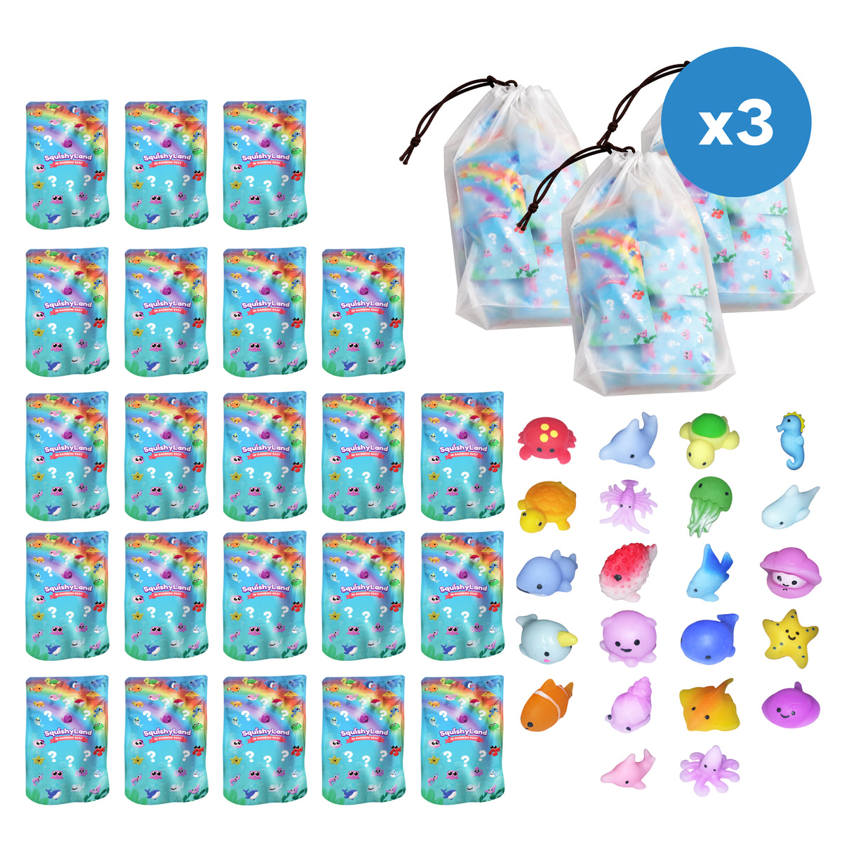 Mystery Squishies - 3-Pack Bundle.