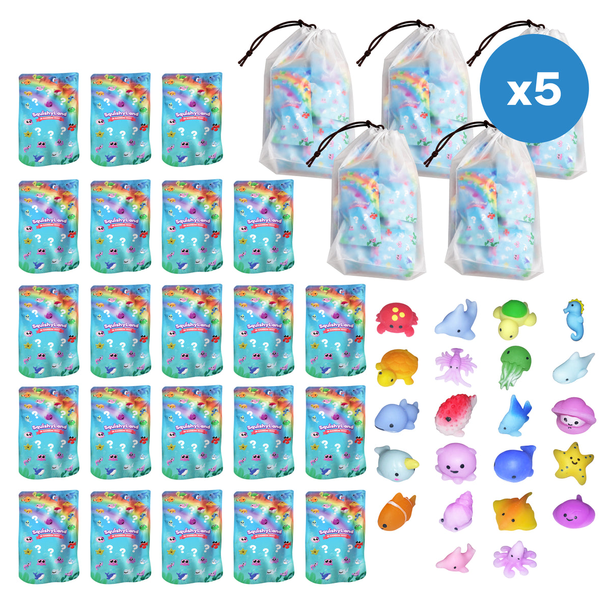 Mystery Squishies - 5-Pack Bundle.