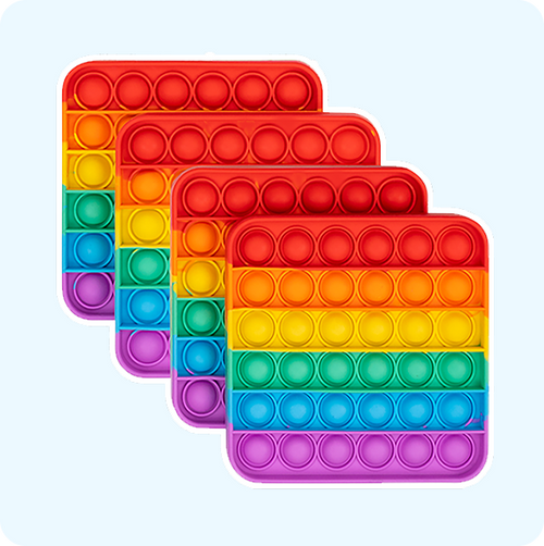 4 Rainbow Fidgets
