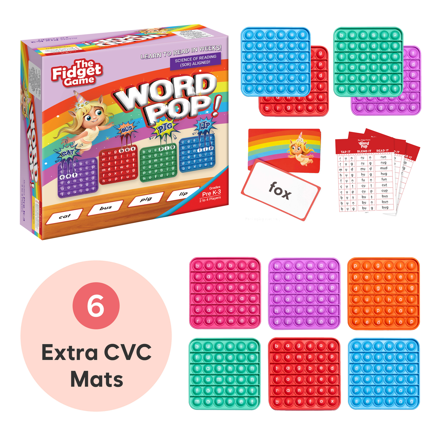 Word Pop + Extra CVC Mats.